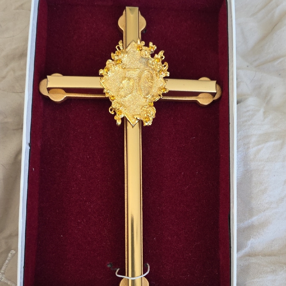 Gold Cross Wall Decor
